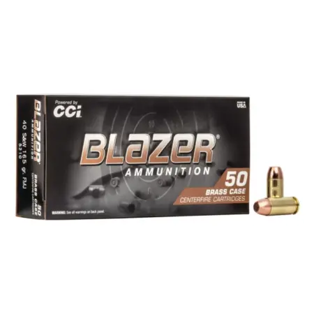 Munição CCI .40S&W FMJ Blazer Brass 165gr Cx.50un Munição CCI .40S&W FMJ Blazer Brass 165gr Cx.50un