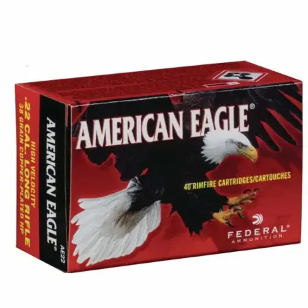 Munição Federal 22LR AMERICAN EAGLE PONTA OCA 38GR – CX 40 Munição Federal 22LR AMERICAN EAGLE PONTA OCA 38GR – CX 40