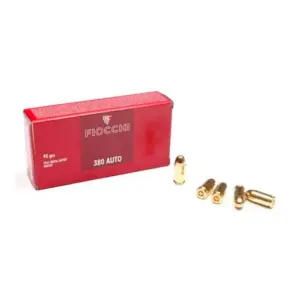 Munição Fiocchi .380AUTO FMJ 95gr Cx.50un Munição Fiocchi .380AUTO FMJ 95gr Cx.50un