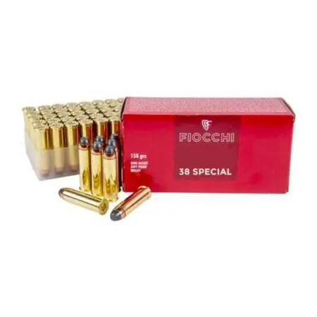 Munição Fiocchi .38SPL SJSP 158gr Cx.50un Munição Fiocchi .38SPL SJSP 158gr Cx.50un