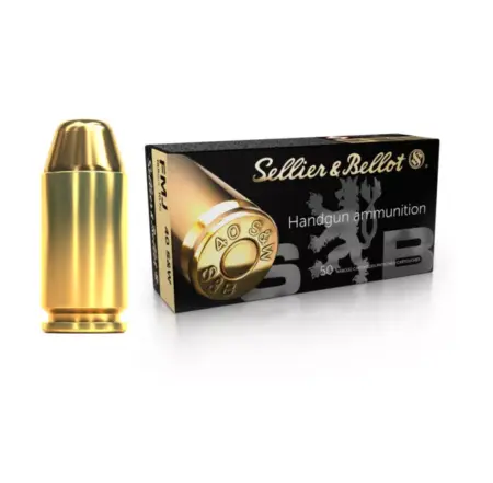 Munição Sellier & Bellot .40S&W FMJ 165gr Cx.50un Munição Sellier & Bellot .40S&W FMJ 165gr Cx.50un